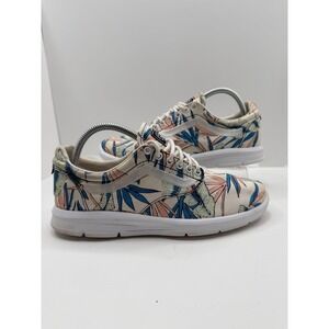 Vans Floral Tropical Low Top Sneakers Women's Size 10 Canvas Lace Up Shoes